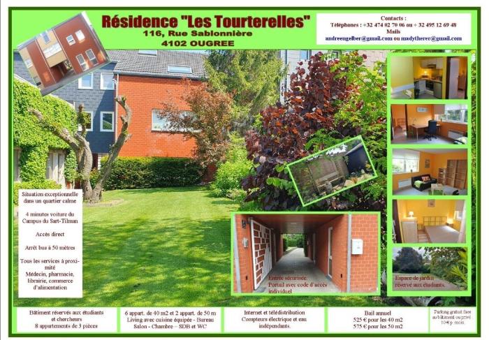 Kot 40 m² in Luik Angleur / Sart-Tilman