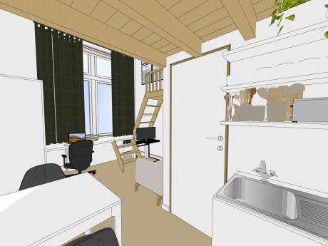 Studio 24 m² in Liege Fragnée / Val Benoît
