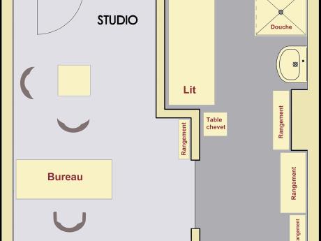 Studio 28 m² à Liège Fragnée / Val Benoît