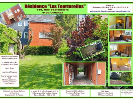 Kot 40 m² à Liège Angleur / Sart-Tilman