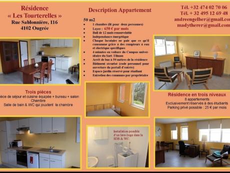 Appartement 50 m² in Omgeving Luik